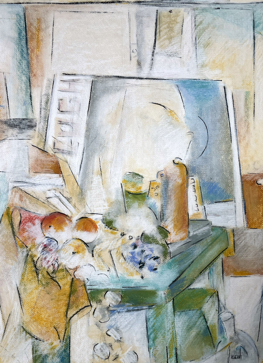 Abstract with Van Gogh poster (Giclée)