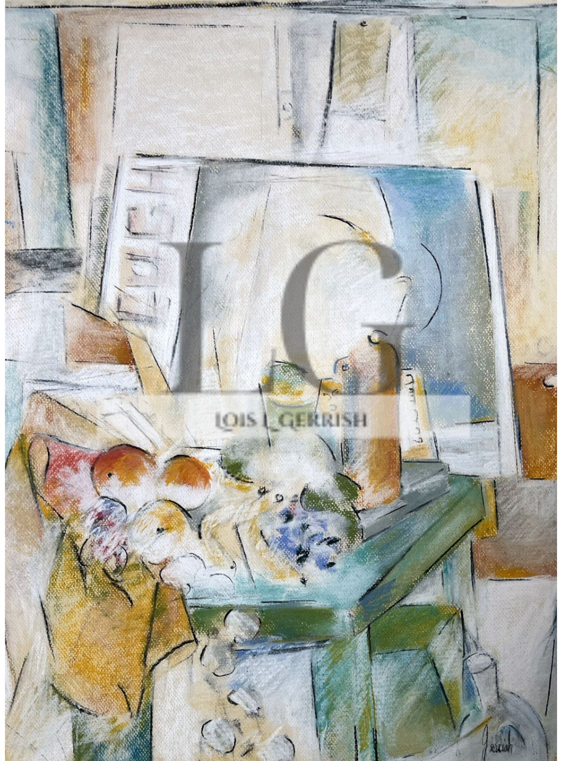 Abstract with Van Gogh poster (Giclee)