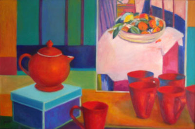 Still Life with Red Cups